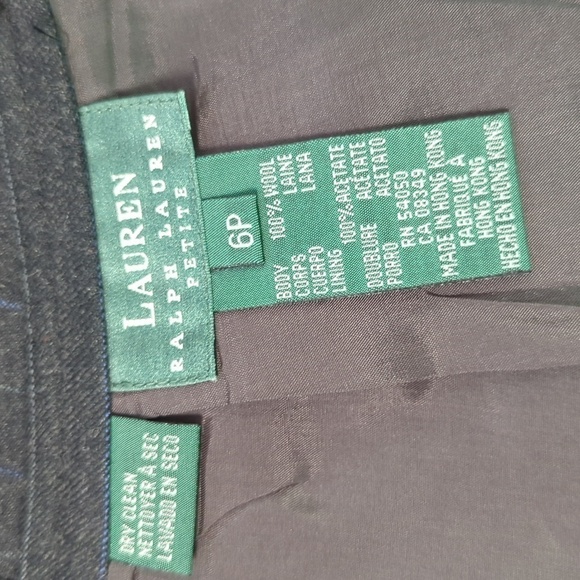 Lauren Ralph Lauren Striped Wool Pencil Skirt Gray 6P Business Work office fall - Picture 5 of 5